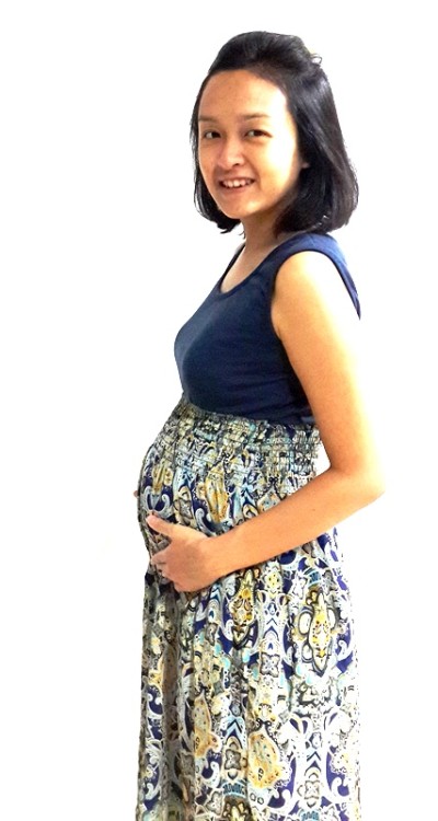 baby bump during 21 weeks